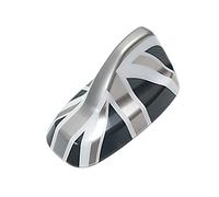 F Series F54 F60 2014-2023, Capuchon de Base aérienne de Toit, Couvercle d’antenne pour Mini Cooper One S JCW Clubman F54 Countryman F60 (Union Jack Gris, Antenne sans lumière)