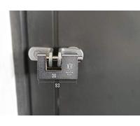 F.T. 933 + BUNKER - Kit de Sécurité pour Portes, Portail, Portes de Fourgons - Cadenas blindé en acier + œillets (90mm)