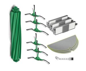 F/T Kit d'accessoires pour robot i-robot R-oomba 205 Dust Compactor Combo, 1 rouleau à brosse principale, 3 tampons de serpillère, 3 filtres Hepa, 6 brosses latérales, pièces de rechange