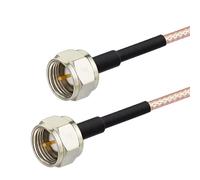 F-Type Cable 1m 75 Ohms Male to Male RG179 Extension Cable for TV Modems, Broadband Internet Tuners, Broadband TV Antennas, Digital TV Antennas, Satellite Cable Extensions, Etc