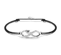 F.ZENI bracelet femme en argent sterling 925 bracelet infini étincelle zircone cubique amour pour toujours bracelets pour femmes filles bijoux cadeau avec boîte-cadeau