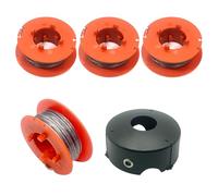 F016800175 Bobine de fil de rechange pour débroussailleuse Bosch ART 23 26 30 Easytrim Combitrim, fil de bobine automatique Pro-Tap 8 m avec couvercle F016L71088 (4 bobines + 1 couvercle)