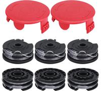 F016800351 Bobine de fil compatible avec Bosch ART 24 ART 24+ ART 27 ART 27+ ART 30 ART 30+ Longueur 6 m Ø 1,6 mm avec couvercle de bobine 1600A00X61 (6 bobines + 2 capuchons)