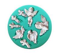 (F0634TS)European Style Little Angel Wing Shape Silicone Material Fondant Cake Chocolate Decorations Crystal Epoxy Jewelry Moulds