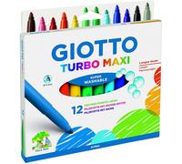 [F076400] Giotto 12 Feutres de coloriage turbo maxi ultra lavable testé derma...