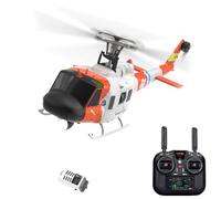 F07S Hélicoptère GPS UH1 RC à l'échelle 1/34 2,4 G 8 canaux 6 G simulation télécommande sans balais, modèle d'avion RC avec maintien d'altitude, positionnement du flux optique et modes de vol à une