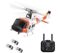 F07S Hélicoptère GPS UH1 RC à l'échelle 1/34 2,4 G 8 canaux 6 G simulation télécommande sans balais, modèle d'avion RC avec maintien d'altitude, positionnement du flux optique et modes de vol à une