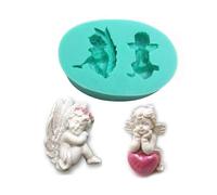 (F0823TS)European Style Little Angel Wing Shape Silicone Material Fondant Cake Chocolate Decorations Crystal Epoxy Jewelry Moulds