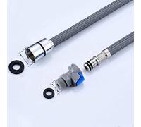 F1/2 M15 * 1 Raccord rapide Tuyau de remplacement pour robinet en nylon Gris/Noir 150 cm Douche Accessoires de cuisine-Gris