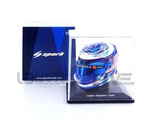 F1 Williams Racing Team - Logan Sargent 2023 - Réplique du mini casque à l'échelle 1/5 - Produit officiel - Casques Bell par Spark Models