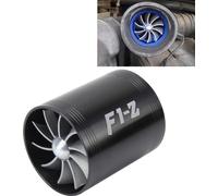 F1-Z Auto Stainless Steel Universal Supercharger Double Turbine Air Inlet Tray Set [Black] (plateau d'entrée d'air à double turbine en acier inoxydable)