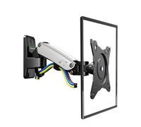 F120 17-27 Pouces en Aluminium GS Ressort à gaz 360 degrés Rotatif Plein Mouvement TV Support Mural LCD Moniteur Mural Support d'écran(Silver)