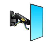 F120 17-27 Pouces en Aluminium GS Ressort à gaz 360 degrés Rotatif Plein Mouvement TV Support Mural LCD Moniteur Mural Support d'écran(Black)