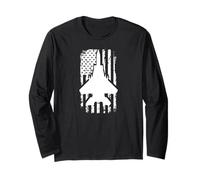 F15 Eagle US Flag Fighter Airplane Jet Plane Aircraft Manche Longue