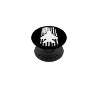 F15 Eagle US Flag Fighter Airplane Jet Plane Aircraft PopSockets PopGrip Adhésif