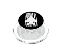 F15 Eagle US Flag Fighter Airplane Jet Plane Aircraft PopSockets PopGrip pour MagSafe