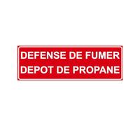 F153 - Défense de fumer dépôt de propane - Panneau et Signalisation Incendie - Dimensions au choix - Norme ISO 7010