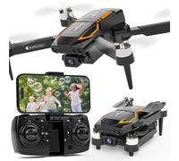 F198 Drone avec Caméra 720P HD, Objectif Ajustable à 90°, Drone FPV Pliable Pour Adultes Débutants, 3D Flip, Auto Hold, Optical Flow Positioning, Valise de Transport