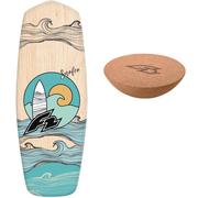 F2 Balance Board Korkrolle Demi-Boule Planche Équilibre Bois Enfants Adultes de