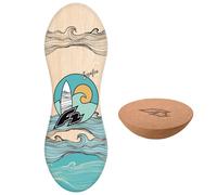 F2 Balance Board Korkrolle Demi-Boule Planche Équilibre Bois Enfants Adultes de