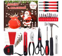 F2 Calendrier de L'Avent 2025 Homme Outils Bricolage, Calendrier de Lavent Homme Outillage Outil Multifonction pour Réparation, Entretien Travail Boite Papa Grand-Père Cadeau Surprise Noel