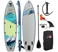 F2 SUP Board Strato 11'5" (350 cm) Vert gonflable - Planche de paddle de randonnée pour débutants & avancés - set complet