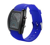 F201wa-1a Montre de sport à LED pour homme avec cadran compteur de vitesse, Rouge, taille unique