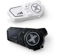 F20PRO intercom moto duo pour 2 casques, 1200M Communication, Bluetooth 6,1 | Partage de Musique/Navigation, ENC CVC DSP Réduction de Bruit, IP67, Éclairage RGB, Batterie 1000mAh 45h, Lot de 2 Noir&Blanc