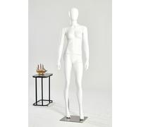 F21-6 Femme Blanc Eurotondisplay Mannequin féminin debout laqué noir ou blanc mat Egghead Chic et élégant