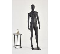 F21-8 Femme noire Eurotondisplay Mannequin féminin debout laqué noir ou blanc mat Egghead Chic et élégant