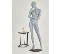 F22-7 Gris Femme Eurotondisplay debout Mannequin gris laqué mat nez bouche moulé Chic et élégant Haute qualité