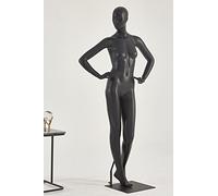 F24-8 Noir Femme Euroton Display debout Mannequin noir mat laqué nez en forme de bouche chic et élégant de haute qualité