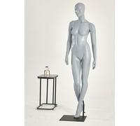 F25-7 Gris Femme Eurotondisplay debout Mannequin gris laqué mat nez bouche moulé Chic et élégant Haute qualité