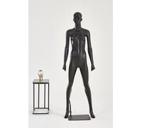 F26-8 noir femme Eurotondisplay tête entièrement sculptée Mannequin féminin debout noir ou blanc mat chic et élégant