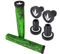 F26 Blunt Trottinette BMX Dirt Trick Tret Freestyle Roller V3 Poignées douces longues 160 mm avec 2 embouts de guidon (vert/noir)