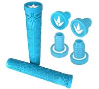 F26 Blunt Trottinette BMX Dirt Trick Tret Freestyle Roller V3 Poignées douces longues 160 mm avec 2 embouts de guidon 2 x 2 extrémités (turquoise aqua)