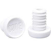 F26 Core Bouchons de guidon pour trottinette en titane et acier Blanc