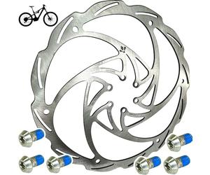 F26 Formula Monolitic Disque de frein 220 mm 6 trous Cura 4/6 Maven | Disque de frein de rechange pour freins à disque hydrauliques sur VTT, vélo électrique, descente et freeride
