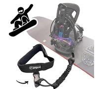 F26 Grip Mat Snowboard Stomp Pad - Pad antidérapant pour levage d'ancrage et fauteuil - Autocollant transparent (Safty Leash Pro, élastique, noir)