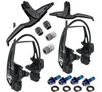 F26 Magura HS11 Freins Hydrauliques sur Jante de Vélo Carbotecture Easy Mount Set Evo2 Vr+Hr Plaquettes Rouges pour Jantes en Aluminium