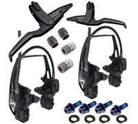 F26 Magura HS11 Freins Hydrauliques sur Jante de Vélo Carbotecture Easy Mount Set Evo2 Vr+Hr Plaquettes Rouges pour Jantes en Alum