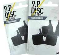 F26 MT Lot de 2 paires de freins à disque hydrauliques de rechange pour vélo Compatible avec Magura MT 2 4 5 7 8 (2 paires / 9.P Performance (4 pistons)