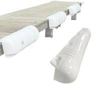 F26 Pare-batte long gonflable pour bateau - Bords gonflables - Pare-chocs - Bateau à moteur - Voilier marine - Fender - Toutes saisons - Vis - Longueur : 90 cm x 25 cm - Grand blanc
