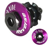 F26 Reverse Top Cap en aluminium VTT Dirt Barspin Capuchon de jeu de direction Freestyle Rotor M10 Vis creuse pour câble de frein (violet)