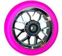 F26 Roue de trottinette Stunt Spy7 110 mm Chrome/PU Rose | Avec roulement à billes ABEC 11, pour park, rue et freestyle