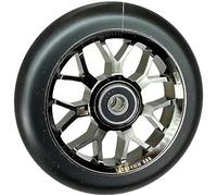 F26 Roue de trottinette Stunt Spy7 110 mm noir chromé/PU noir | Avec roulement à billes ABEC 11, pour park, rue et freestyle