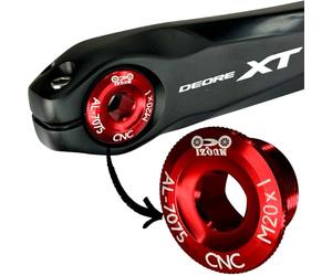 F26 SL M20 x 1 Tuning, manivelle de vélo, convient pour VTT & Road Hollowtech II manivelles I Deore I SLX I XT I XTR I 105 I Ultegra I Dura Ace (rouge)