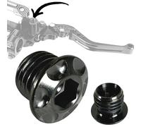 F26 Titan SL CNC Bouchon de rétroviseur personnalisé fileté pour moto VTT M10 x 1,25 Noir
