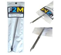 F2M - Boite de 5 aiguilles à vers creuses - Tube de 5 aiguilles à locher pour appâts naturels - Aiguille inox 20cm x5 pour escher vers poissons mollusques et crustacés sur hameçons - Pêche surfcasting