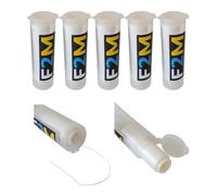 F2M - Lot 2/5 Rouleaux de Fil à ligaturer appâts de pêche - Ø0.10 à 0.30mm 200m- Tube étanche/dérouleur - Pack 2 bobines Ligature élastique - Escher - Surfcasting (Lot de 5 - Tube dérouleur, Ø0.25)